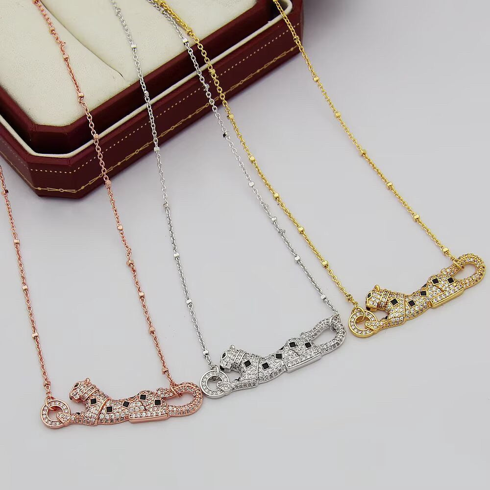 [Elite]PANTHERE PAVED DIAMOND NECKLACE