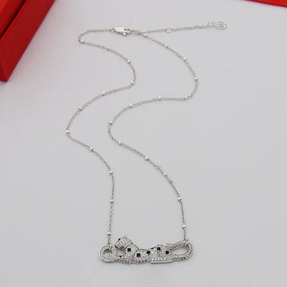[Elite]PANTHERE PAVED DIAMOND NECKLACE