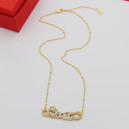 [Elite]PANTHERE PAVED DIAMOND NECKLACE