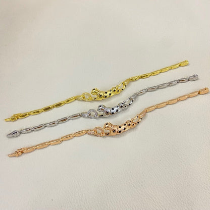 [Elite]PANTHERE HALF DIAMOND ON CHAIN BRACELET