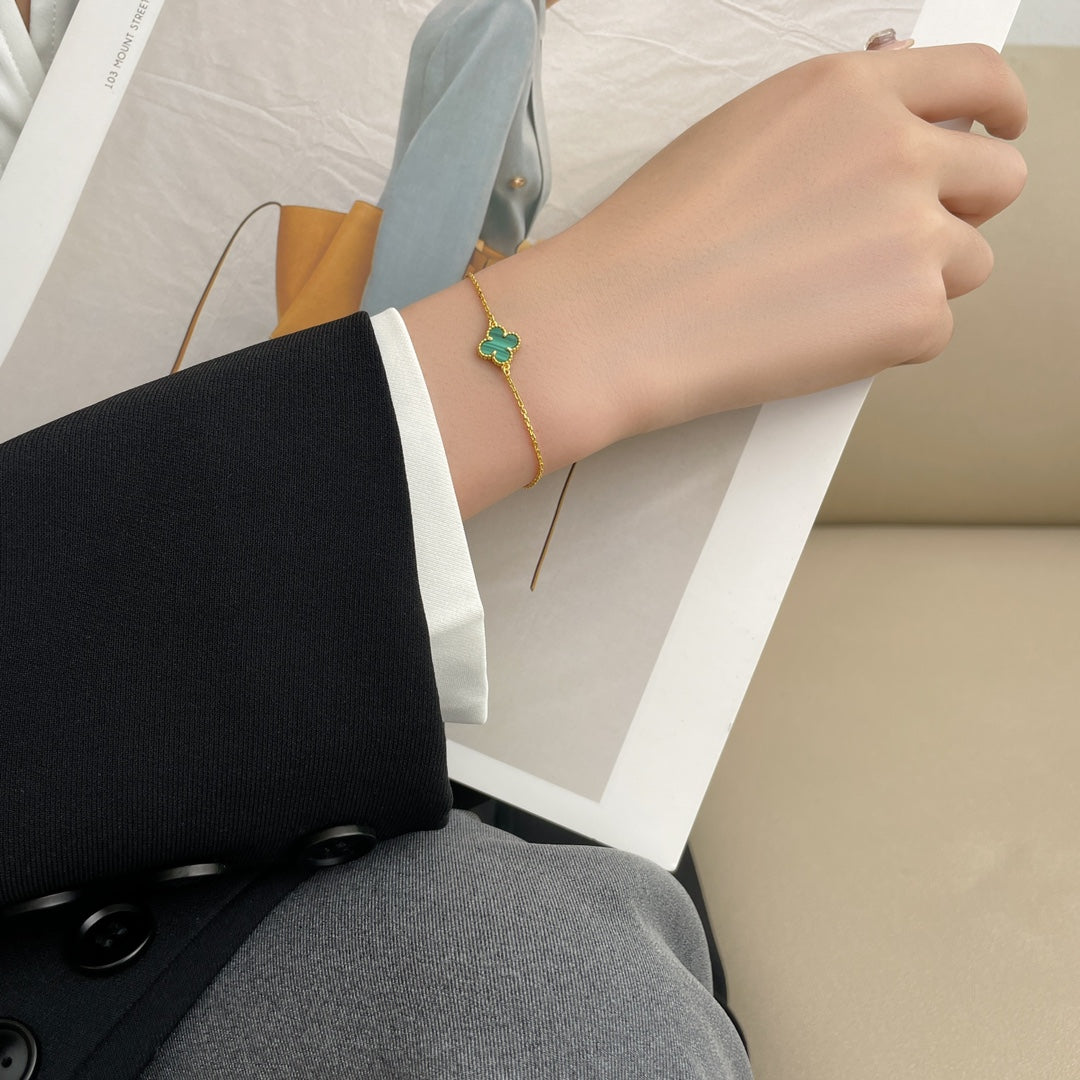 [Elite]CLOVER BRACELET MALACHITE 1 MOTIF