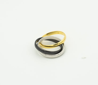 [Elite]TRINITY RING BLACK GOLD SILVER