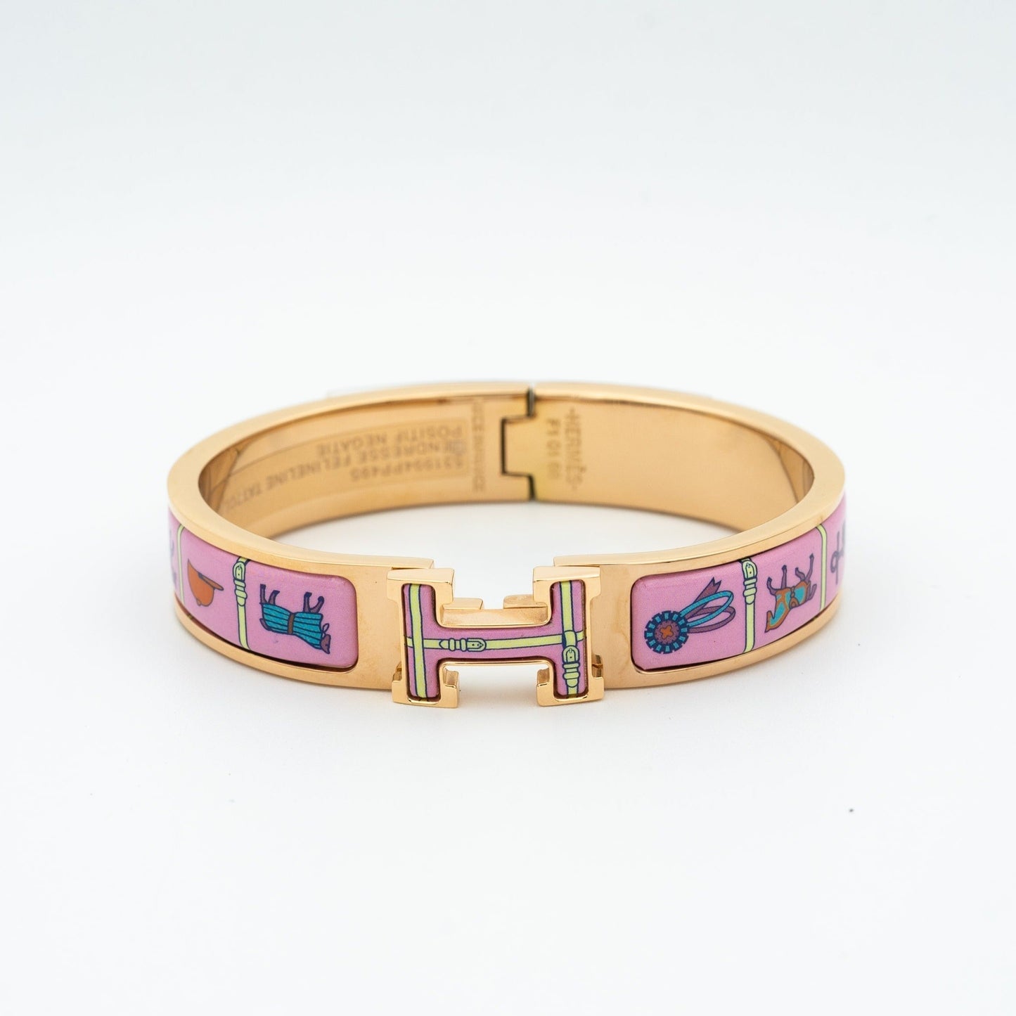 [Elite]H PINK GOLD BRACELET PINK CERAMIC