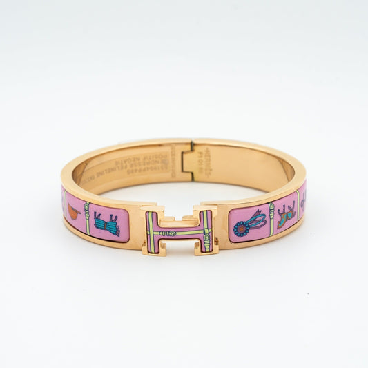 [Elite]H PINK GOLD BRACELET PINK CERAMIC