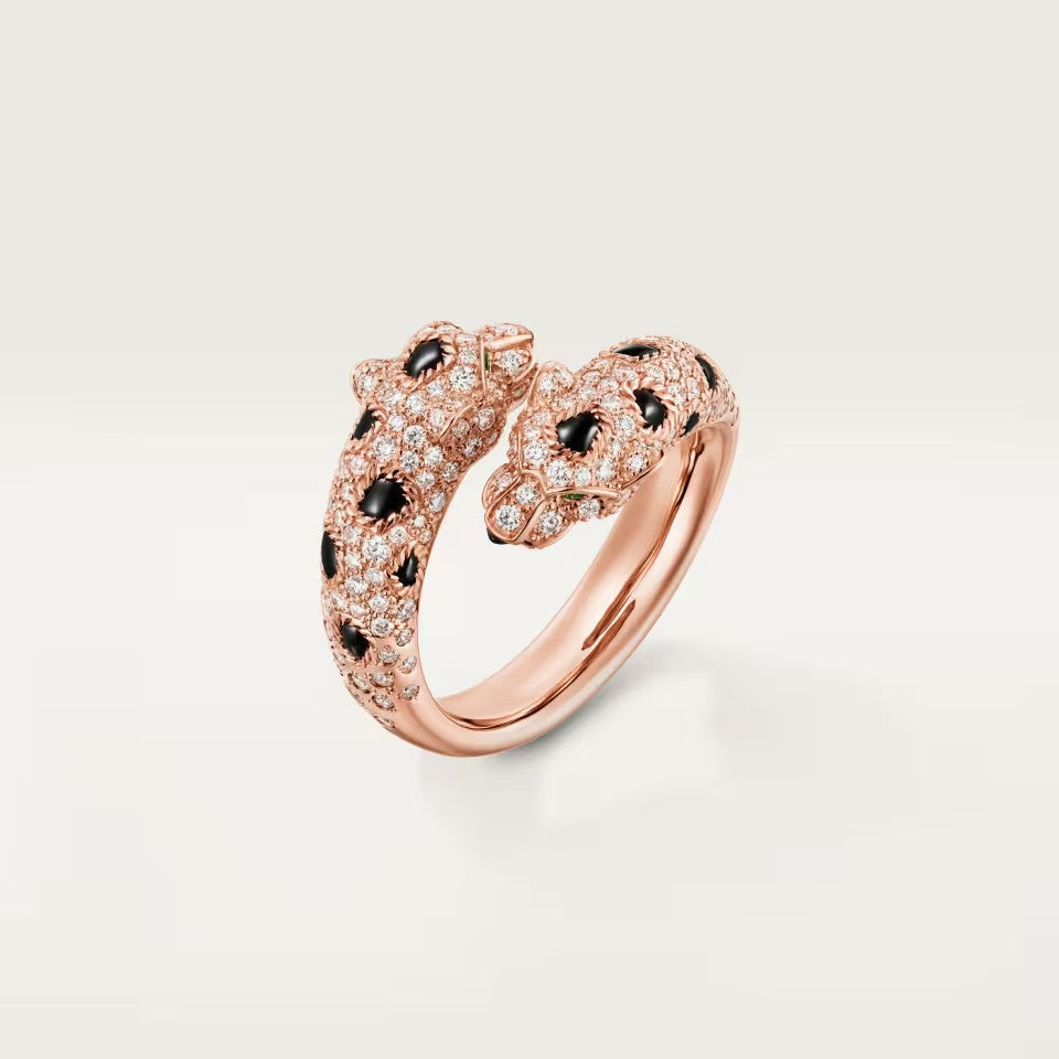[Elite]PANTHERE DOUBLE HEADED FULL DIAMOND  RING