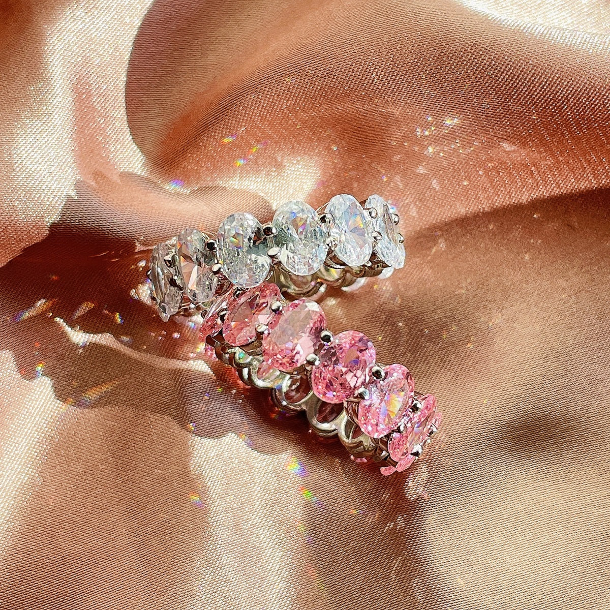 [Elite]Dainty Elongated Cushion Cut Tennis Ring