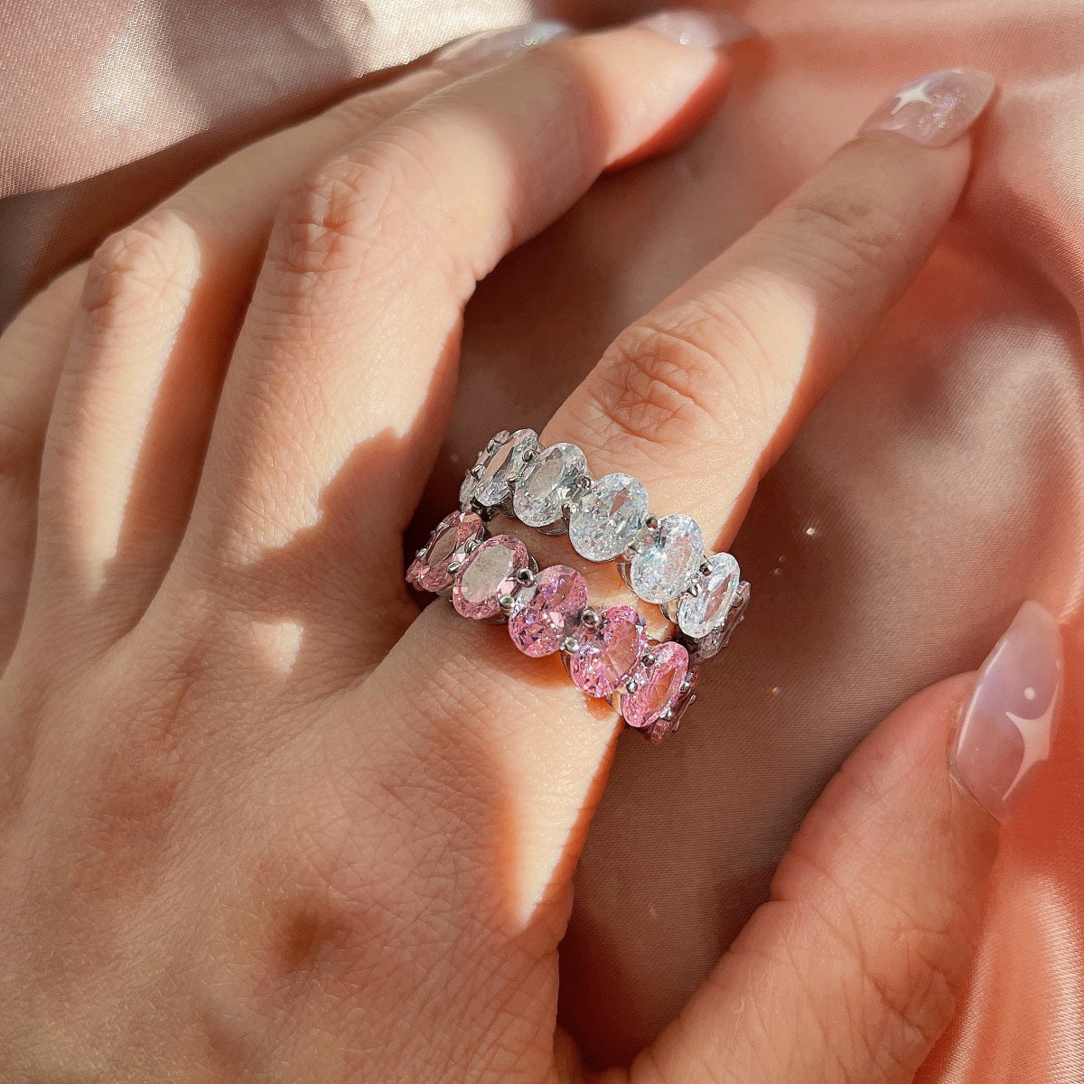 [Elite]Dainty Elongated Cushion Cut Tennis Ring