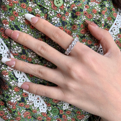 [Elite]Gorgeous Round Cut Tennis Ring
