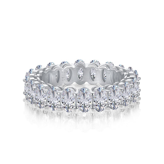 [Elite]Ornate Oval Cut Tennis Ring