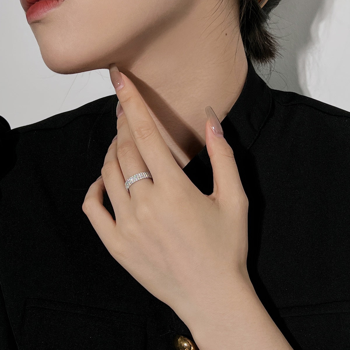[Elite]Dainty Round Cut Tennis Ring