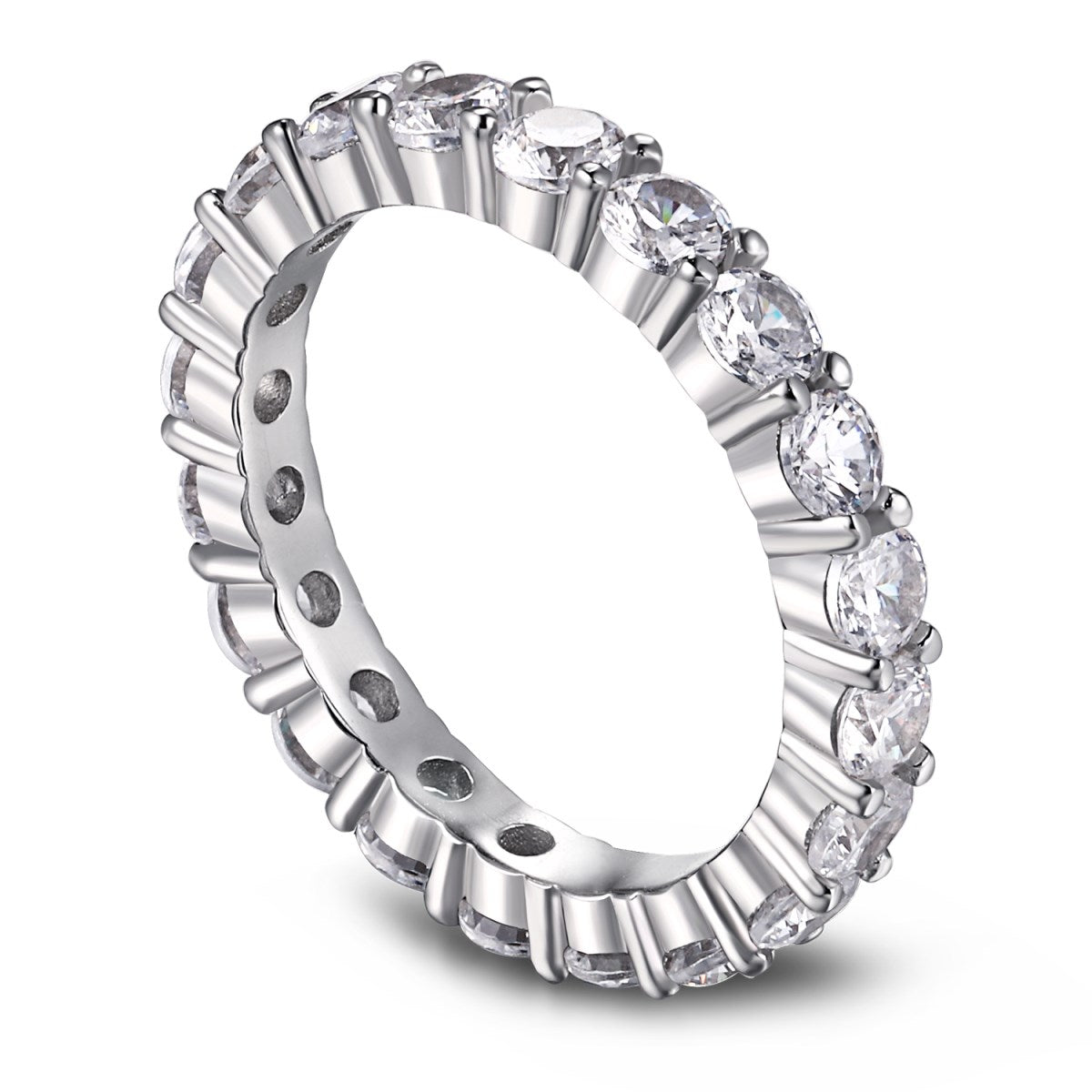 [Elite]Sparkling Round Cut Tennis Ring
