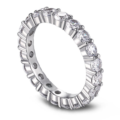 [Elite]Sparkling Round Cut Tennis Ring
