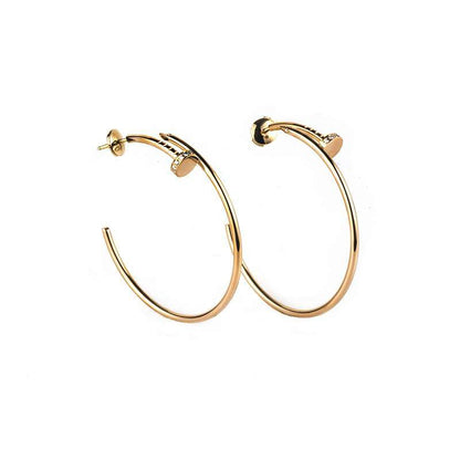 [Elite]JUSTE EARRINGS GOLD DIAMONDS 1.8MM