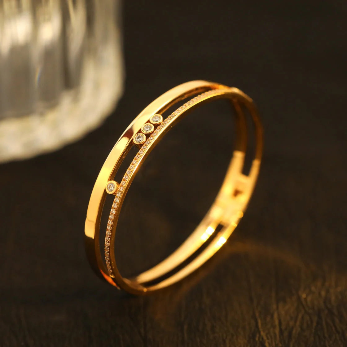 [Elite]Move Romane Diamond Bangle Bracelet