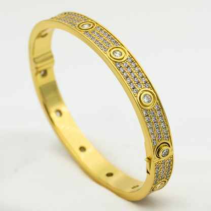 [Elite]LOVE BRACELET 6.1MM DIAMOND-PAVED 10 BIG DIAMONDS
