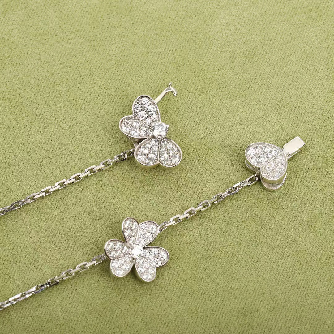 [Elite]FRIVOLE SILVER 9 FLOWERS NECKLACE