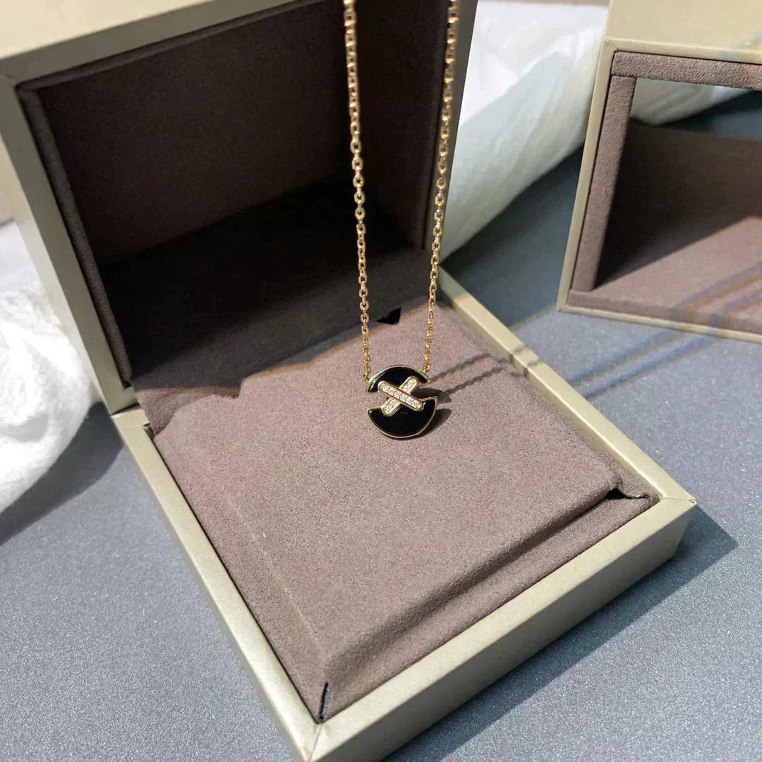 [Elite]JEUX DE ROSE GOLD DIAMOND NECKLACE