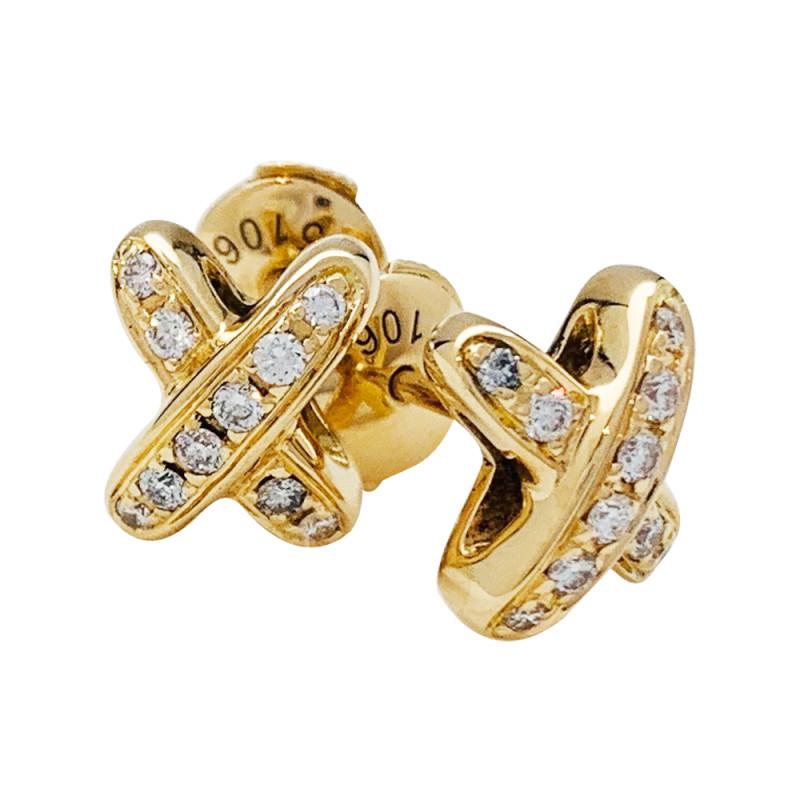 [Elite]JEUX DE GOLD DIAMOND EARRINGS
