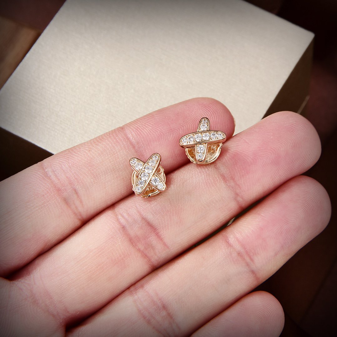 [Elite]JEUX DE GOLD DIAMOND EARRINGS