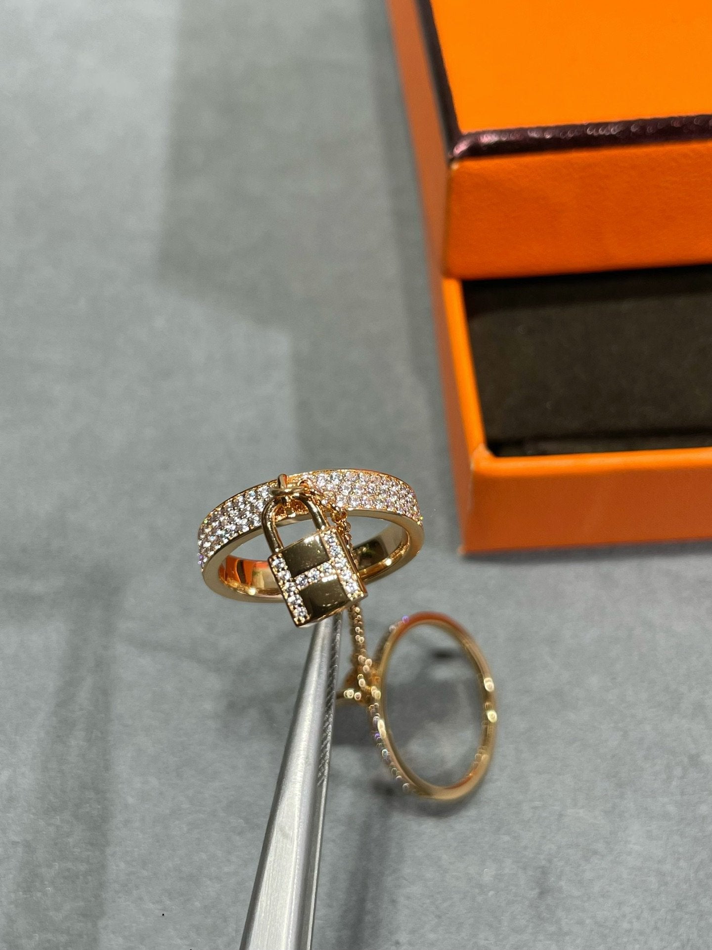 [Elite]HM KELLY CLOCHETTE DOUBLE RING IN  WITH DIAMONDS