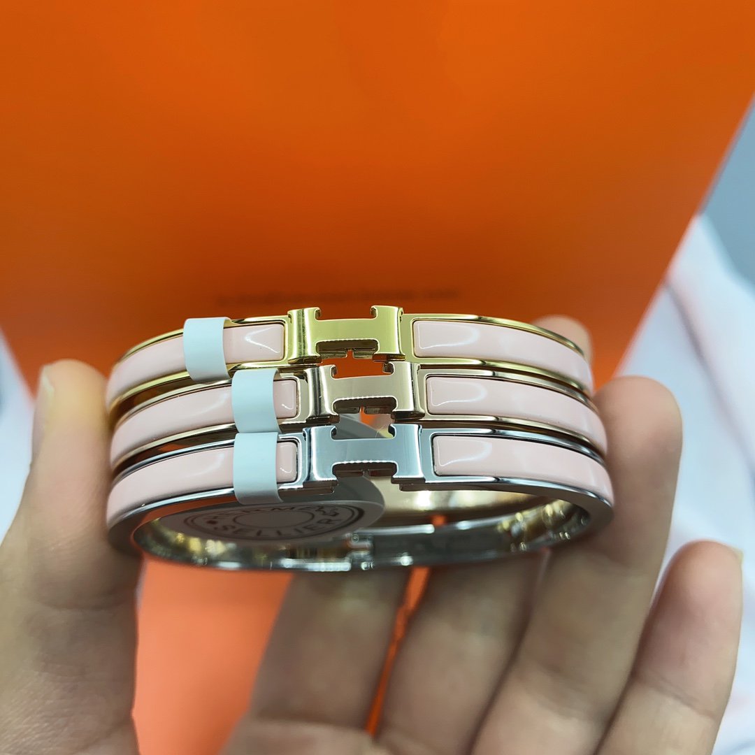[Elite]CLASSIC HM CLIC  PINK 8MM ENAMEL BRACELET