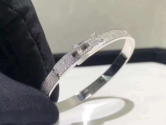 [Elite]HM KELLY BRACELET IN SILVER AND FULL PAVE DIAMOND