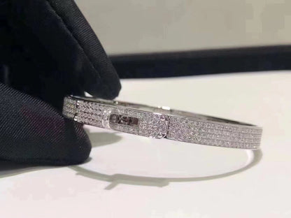 [Elite]HM KELLY BRACELET IN SILVER AND FULL PAVE DIAMOND