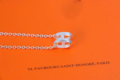 [Elite]HM NECKLACE H LETTER OVAL SERIES