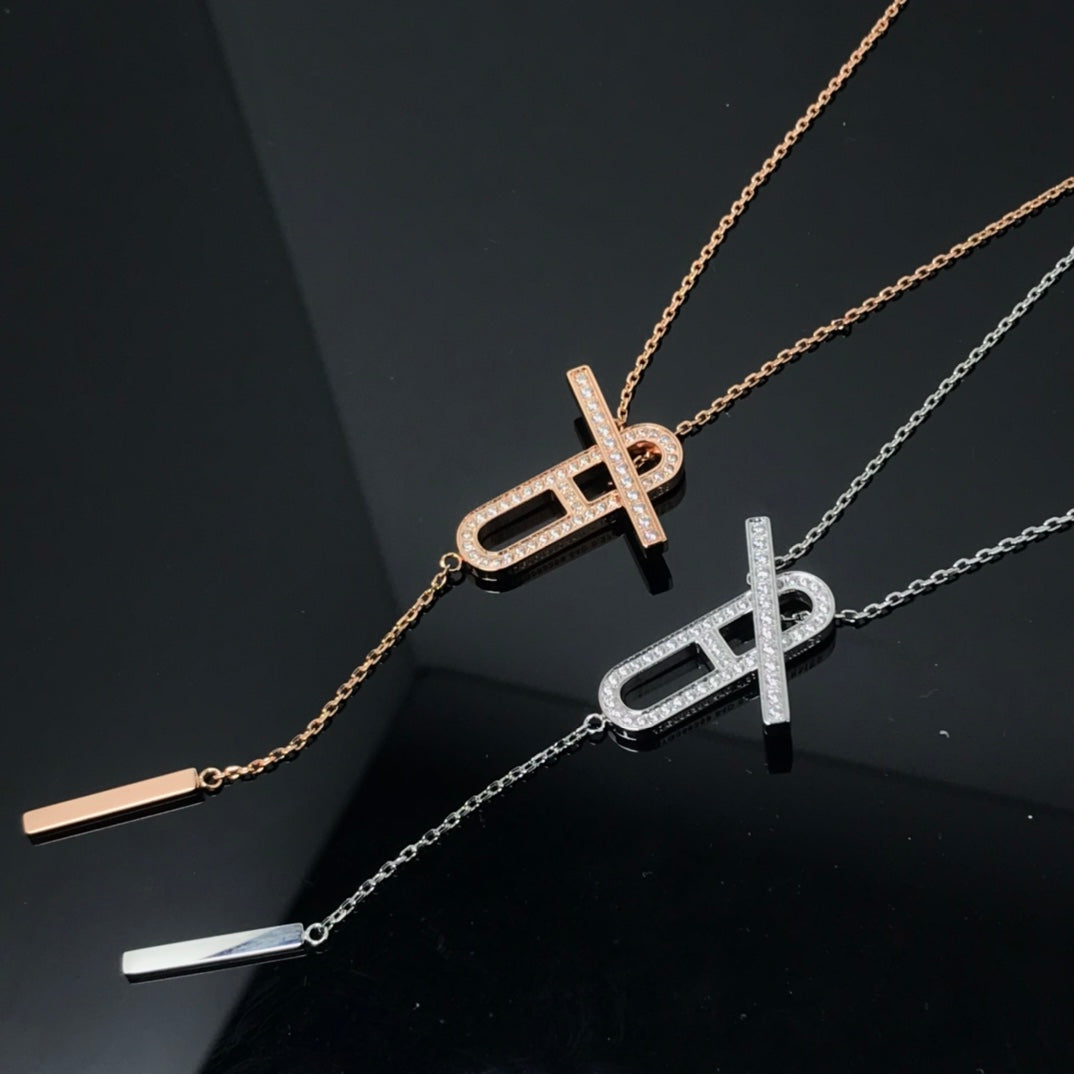 [Elite]HM NECKLACE PLATINUM ROSE GOLD DIAMOND