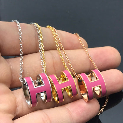 [Elite]H NECKLACE PINK