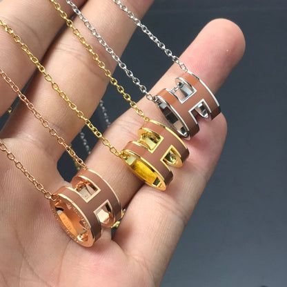 [Elite]H NECKLACE BROWN