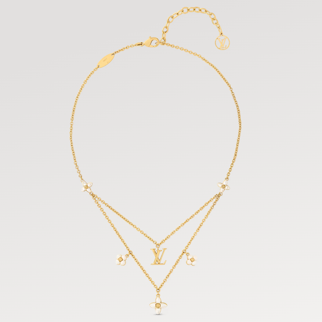 [Elite]FLOWERGRAM GOLD MOP DOUBLE ROW NECKLACE