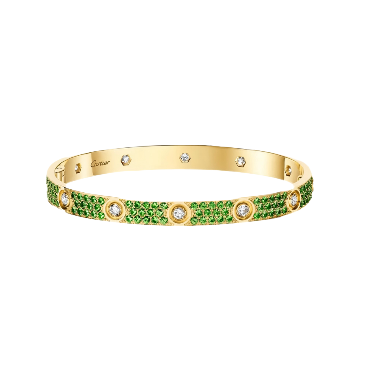 [Elite]2026 PAVE GEMSTONE LOVE BRACELET 6.1MM 10 DIAMONDS
