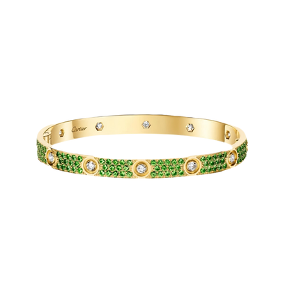 [Elite]2026 PAVE GEMSTONE LOVE BRACELET 6.1MM 10 DIAMONDS