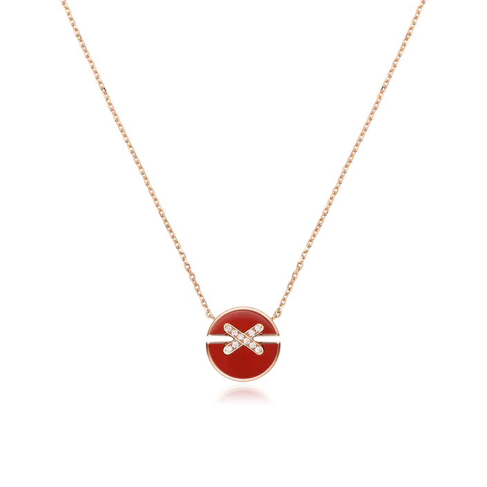 [Elite]JEUX DE ROSE GOLD DIAMOND NECKLACE