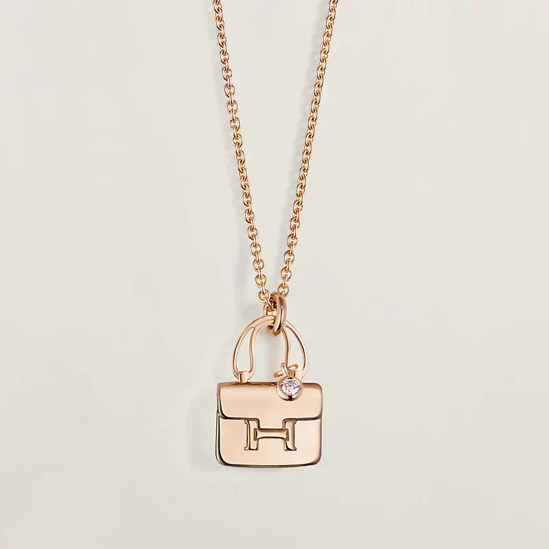 [Elite]AMULETTE PEDANT ROSE GOLD NECKLACE