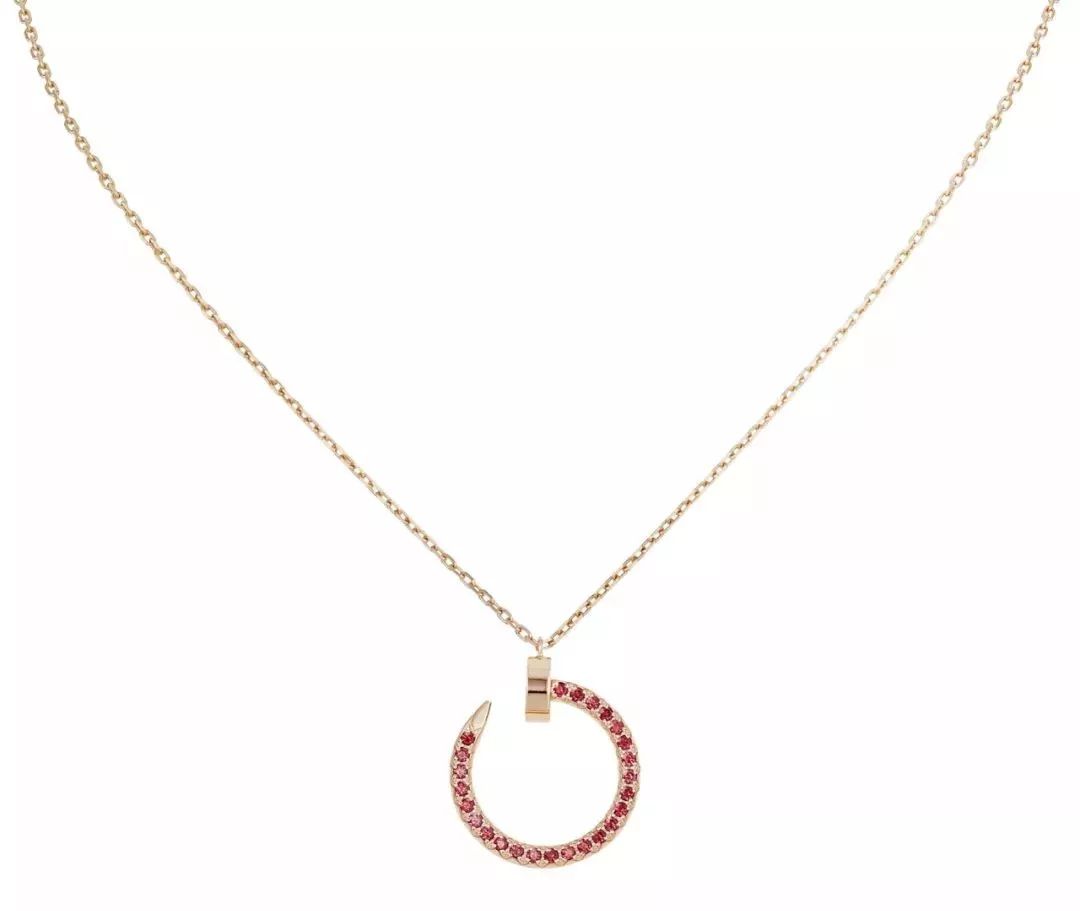 [Elite]JUSTE NECKLACE GOLD RED DIAMONDS