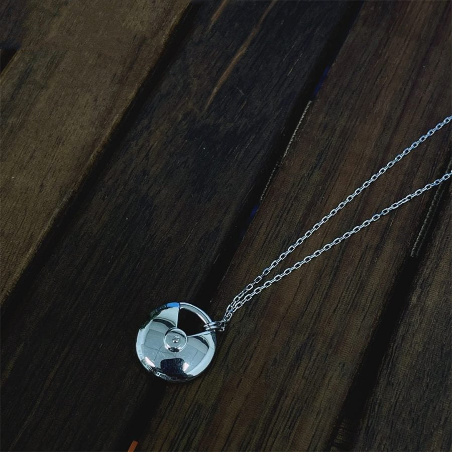 [Elite]AMULETTE SILVER FULL DIAMOND NECKLACE