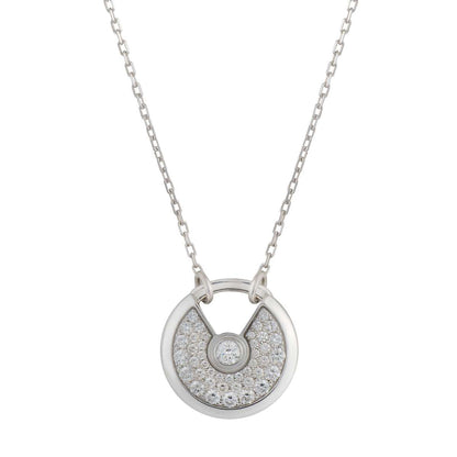 [Elite]AMULETTE SILVER FULL DIAMOND NECKLACE
