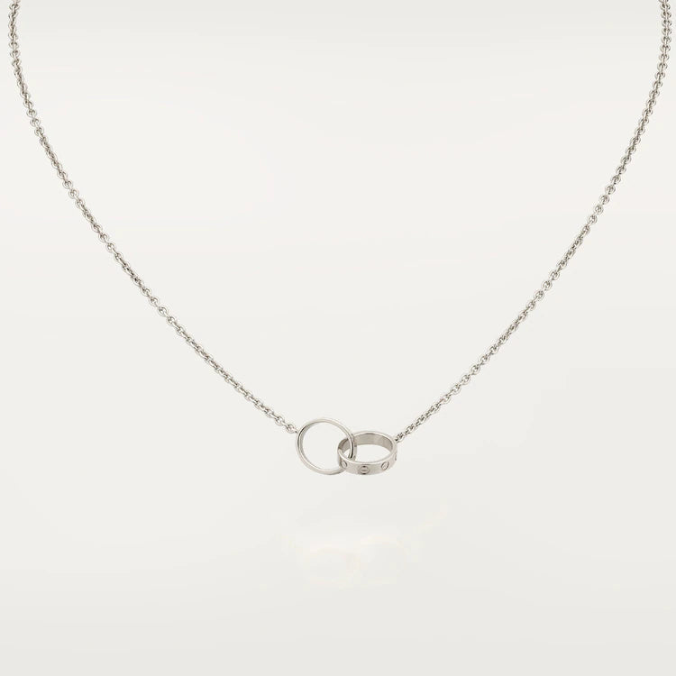 [Elite]LOVE NECKLACE PINK GOLD AND SILVER