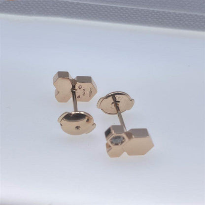 [Elite]BEE LOVE PINK GOLD DIAMOND EARRINGS