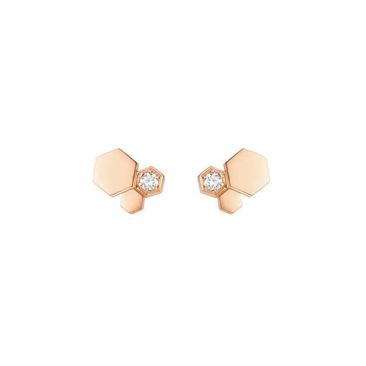 [Elite]BEE LOVE PINK GOLD DIAMOND EARRINGS