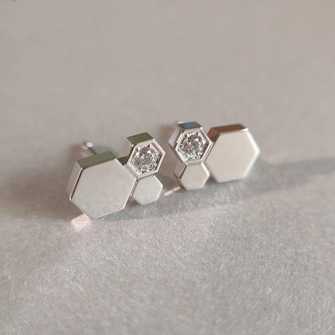 [Elite]BEE LOVE SILVER DIAMOND EARRINGS