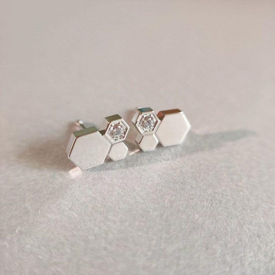 [Elite]BEE LOVE SILVER DIAMOND EARRINGS