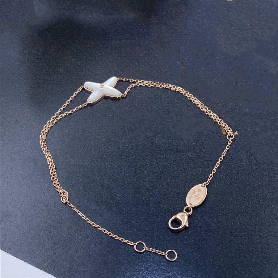 [Elite]JEUX BRACELET WHITE MOP PINK GOLD 1 DIAMOND
