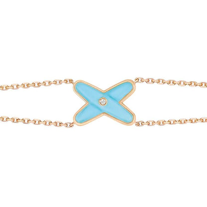 [Elite]JEUX BRACELET TURQUOISE PINK GOLD 1 DIAMOND