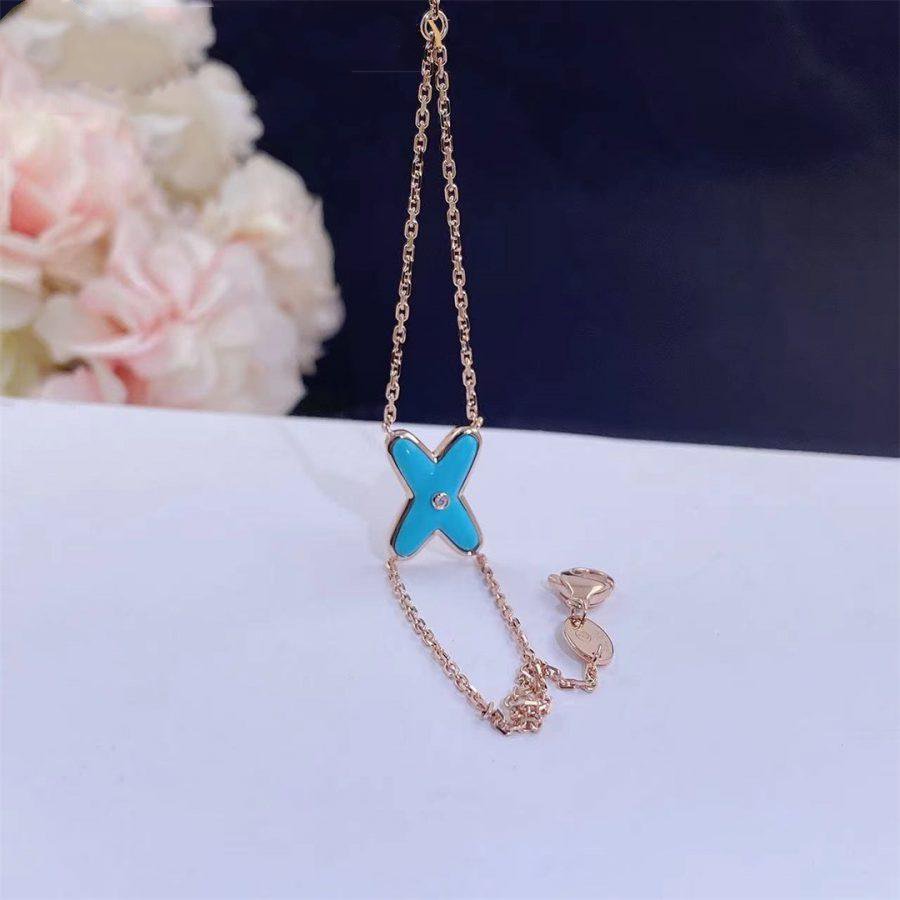 [Elite]JEUX BRACELET TURQUOISE PINK GOLD 1 DIAMOND