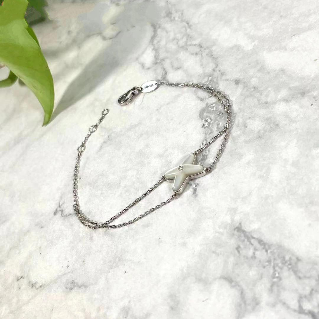 [Elite]JEUX BRACELET WHITE MOP SILVER 1 DIAMOND