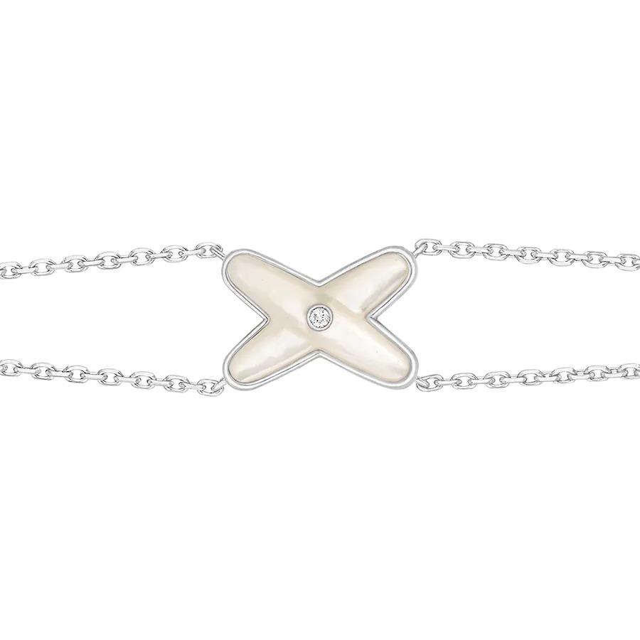 [Elite]JEUX BRACELET WHITE MOP SILVER 1 DIAMOND
