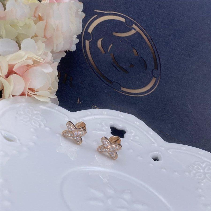 [Elite]JEUX DE PINK GOLD DIAMOND EARRINGS